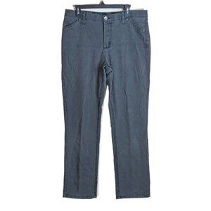 Merona Straight Leg Jeans Womens 14 Black High Rise Stretch Denim